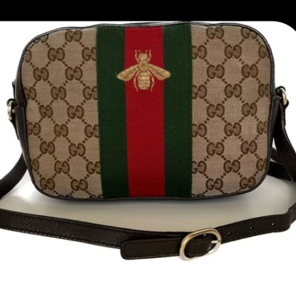 GG Canvas Webby Bee Crossbody Bag